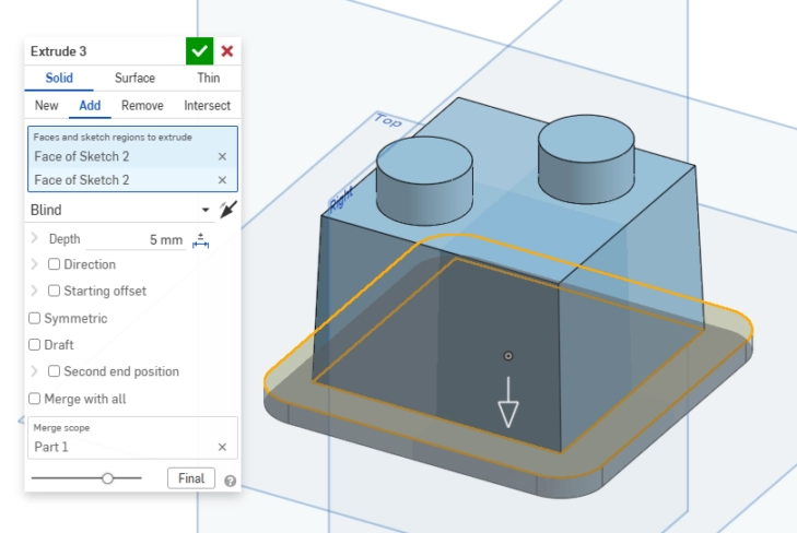 Raised thermoforming support base with offset